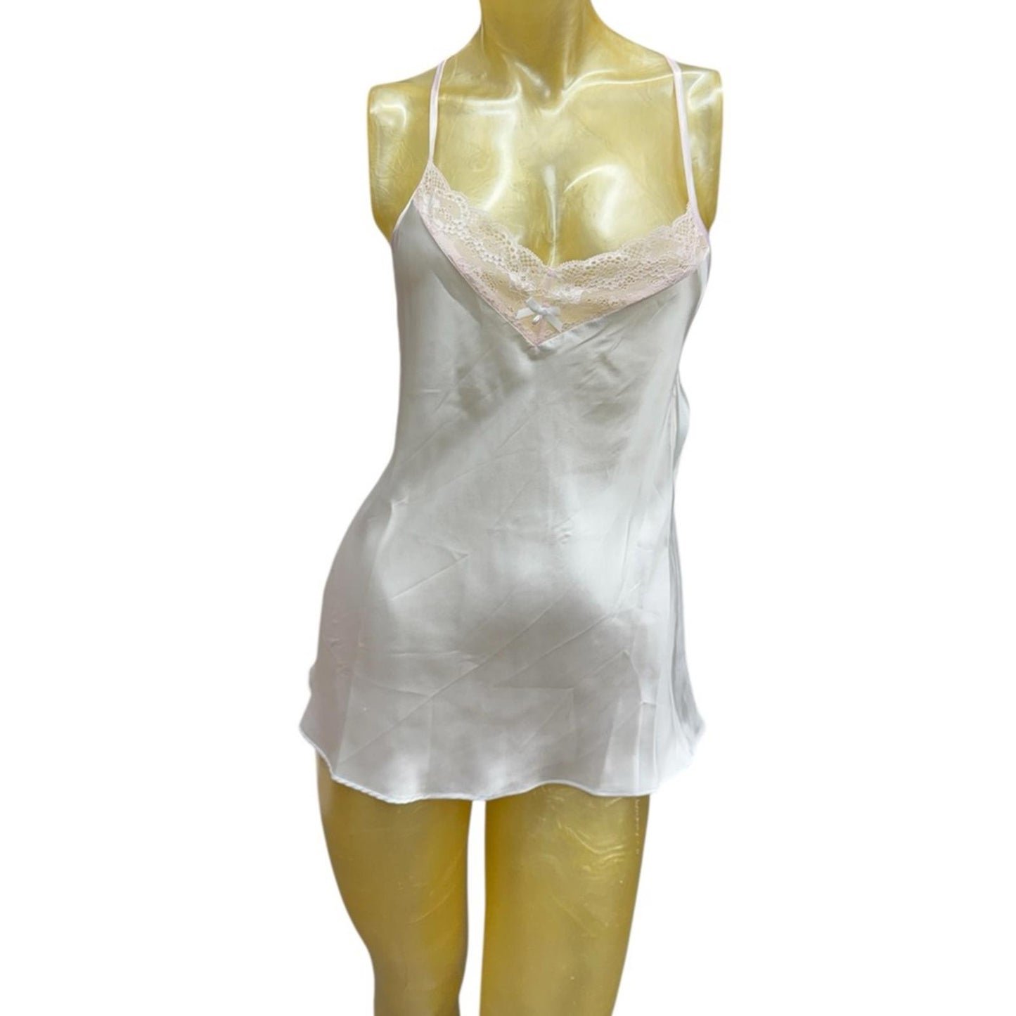 Linea Donatella Elegant Bride White Satin Sleepwear 3 PC SET