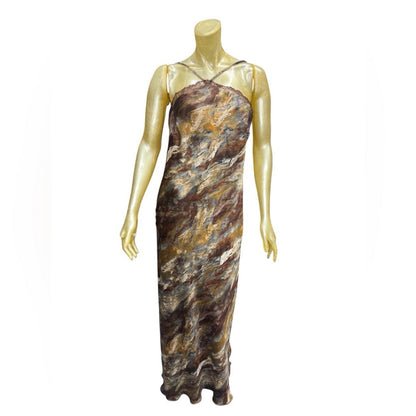 1. State Strapless Earth Tone Maxi Dress
