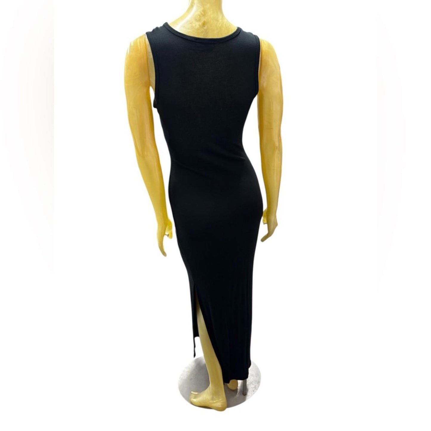 Bebe Black Rhinestone Logo Dress