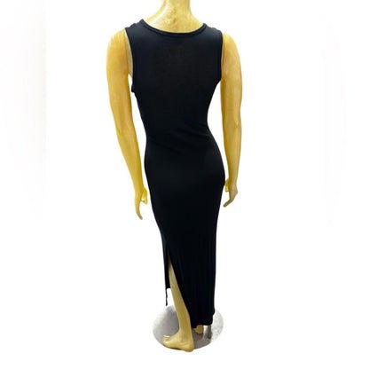 Bebe Black Rhinestone Logo Dress