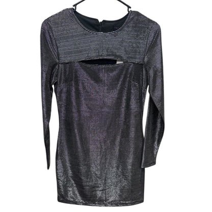 Sanctuary Shimmering Black Long Sleeve Dress