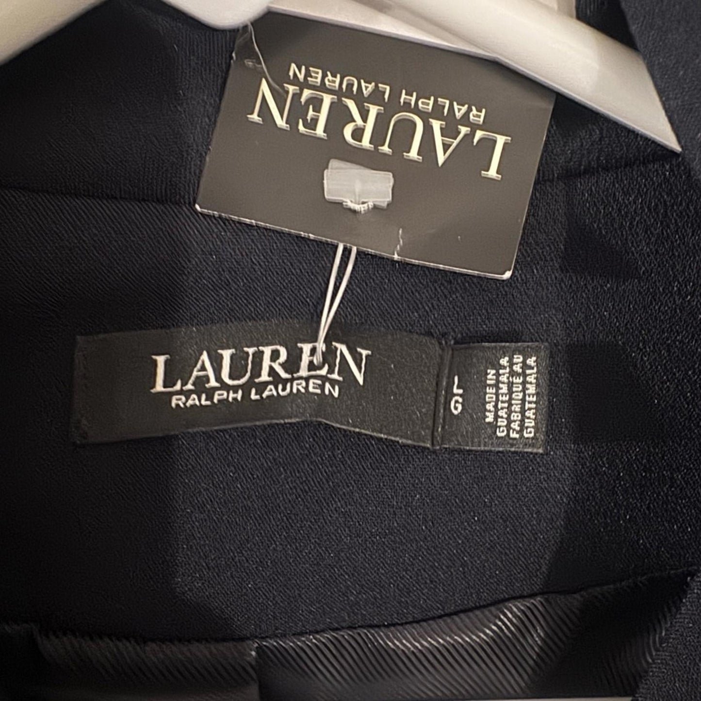 Elegant Dark Navy Blue Crepe Belted Drape Front Coat
