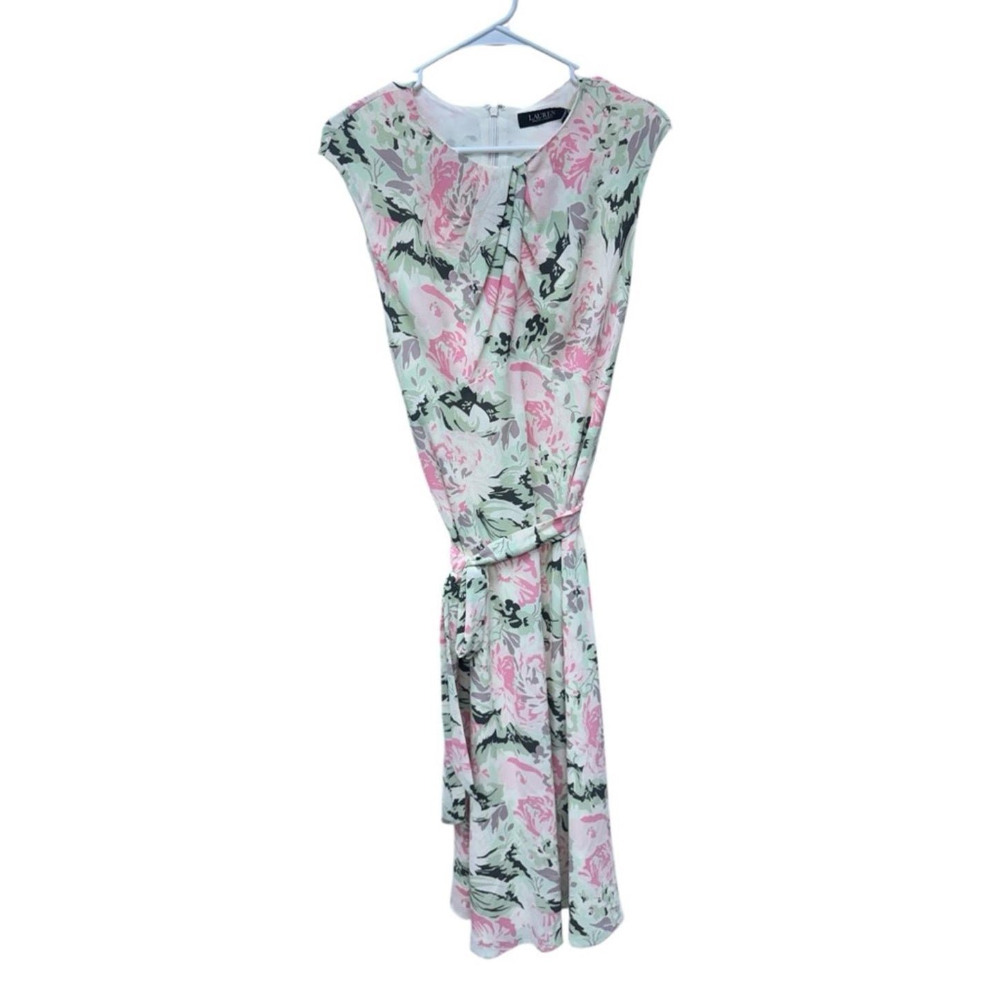 Lauren Ralph Lauren Pink Floral Midi Dress