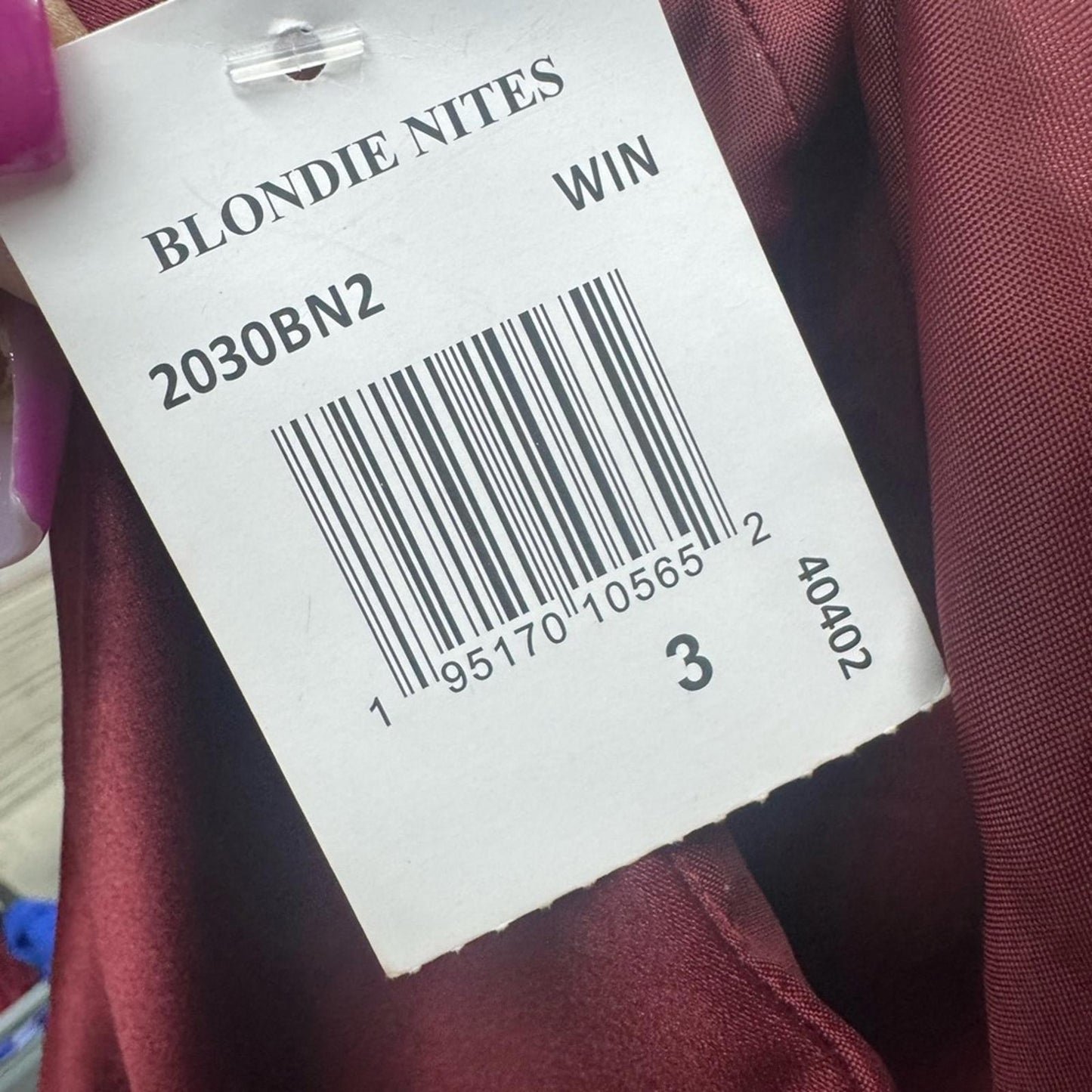 Blondie nights Elegant Burgundy Evening Gown