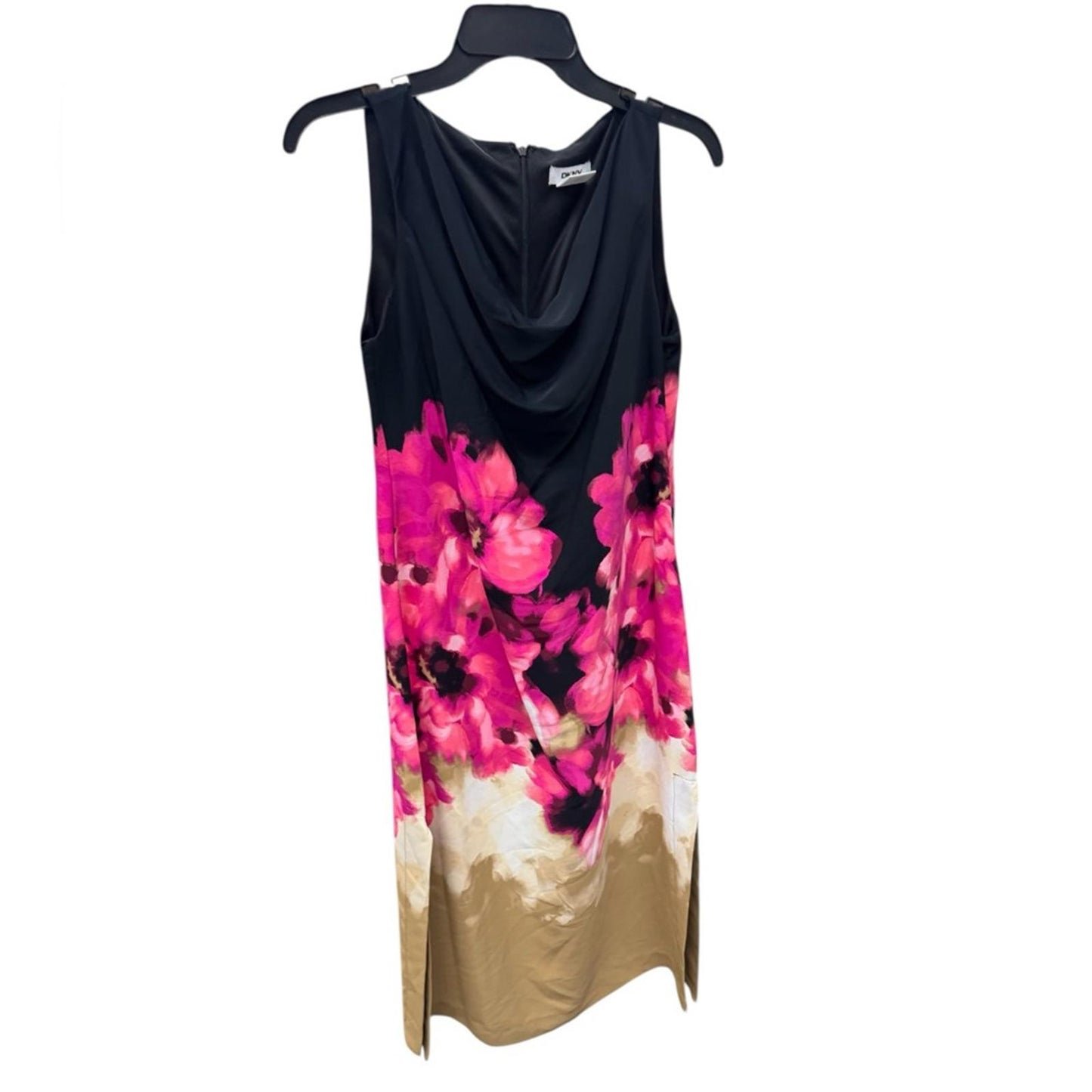 DKNY Black and Pink Floral Dress