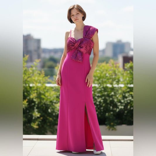 Morgan & Co. Elegant Pink Evening Dress