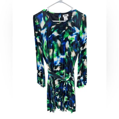 DKNY Blue and Green Midi Dress