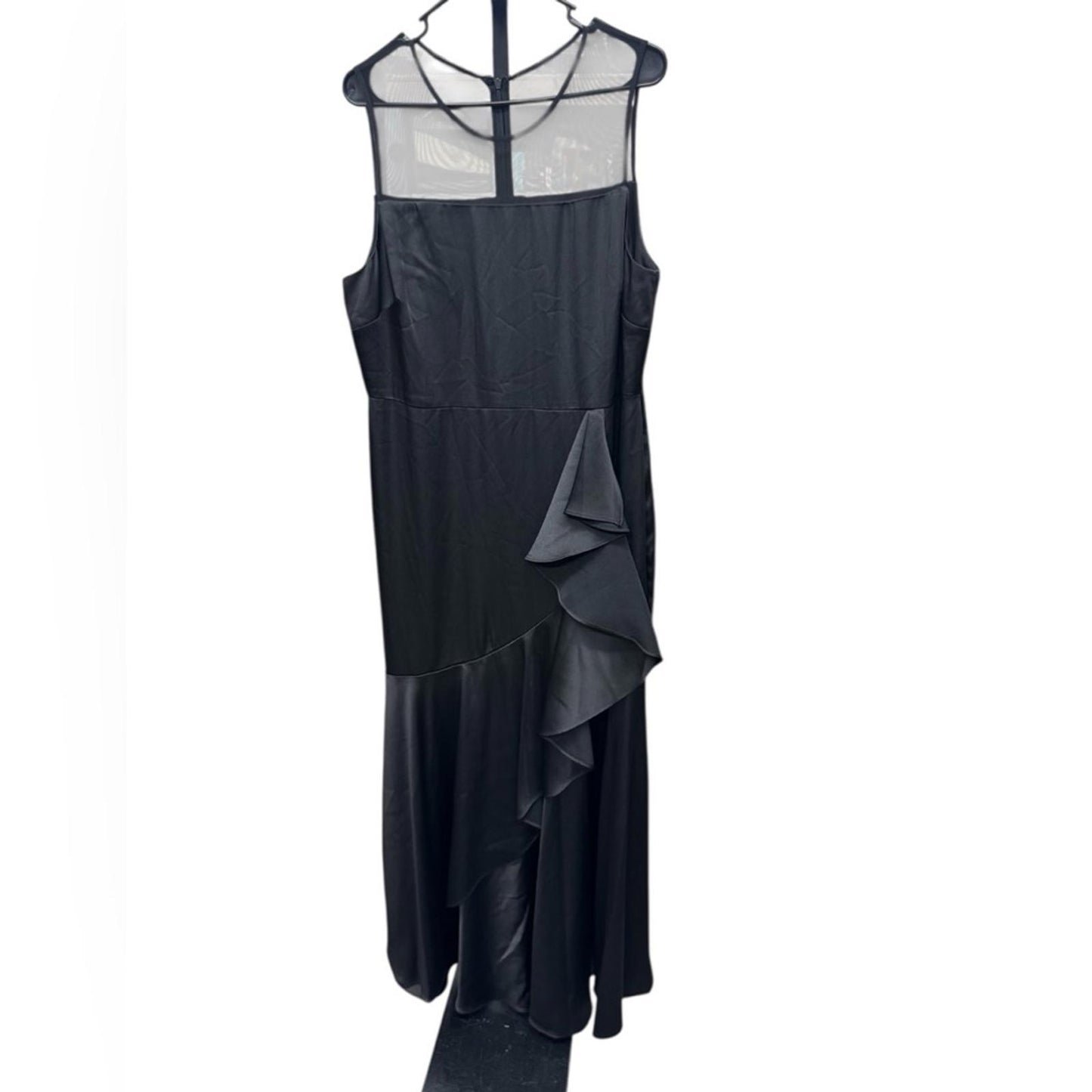DKNY Black Ruffle Maxi Dress