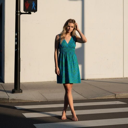 Adrianna Papell Vibrant Blue Midi Dress