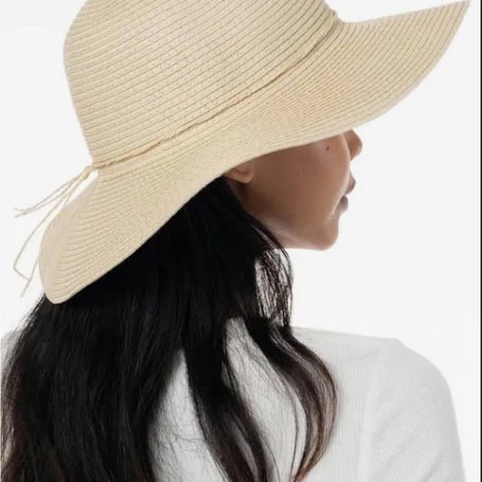 Style & Co. Women’s Cream Wide Brim SPF 50+ Beach Sun Hat