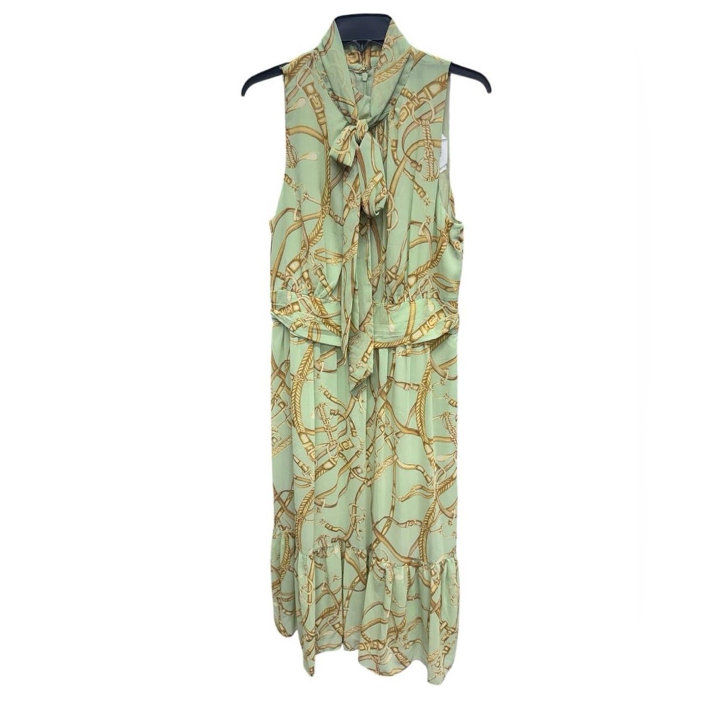 Lauren Ralph Lauren Mint Chain Print Midi Dress