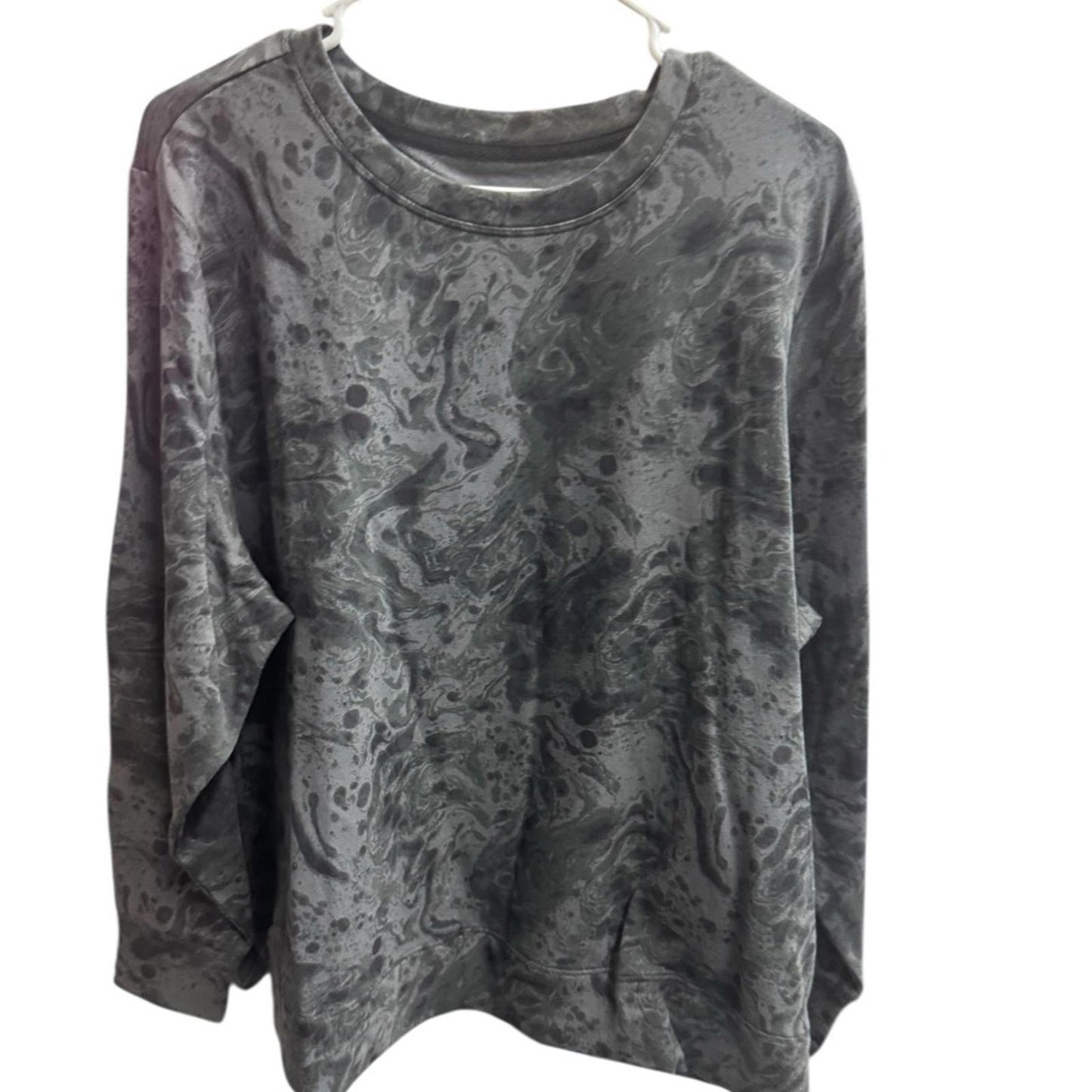 Ideology Charcoal Swirl Long Sleeve Top
