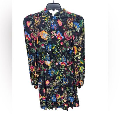 Adrianna Papell Multicolor Floral Long Sleeve Dress
