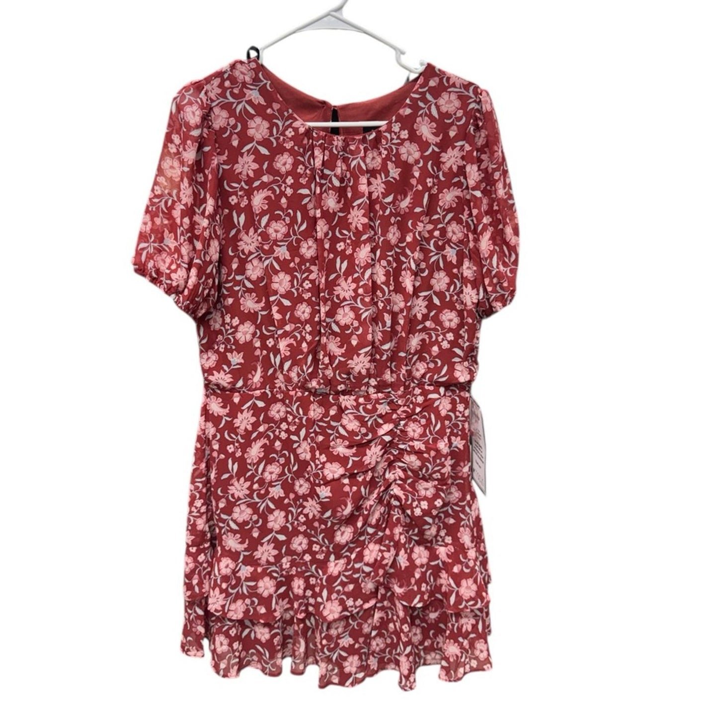 B.Darlin Burgundy Floral Mini Dress