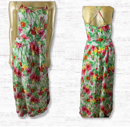 The Edit White Tropical Floral Cutout Maxi Dress