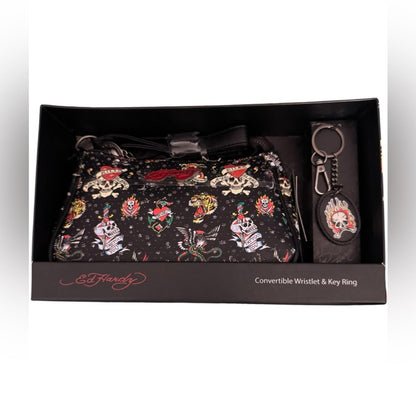 Ed Hardy Convertible Wristlet & Key Ring