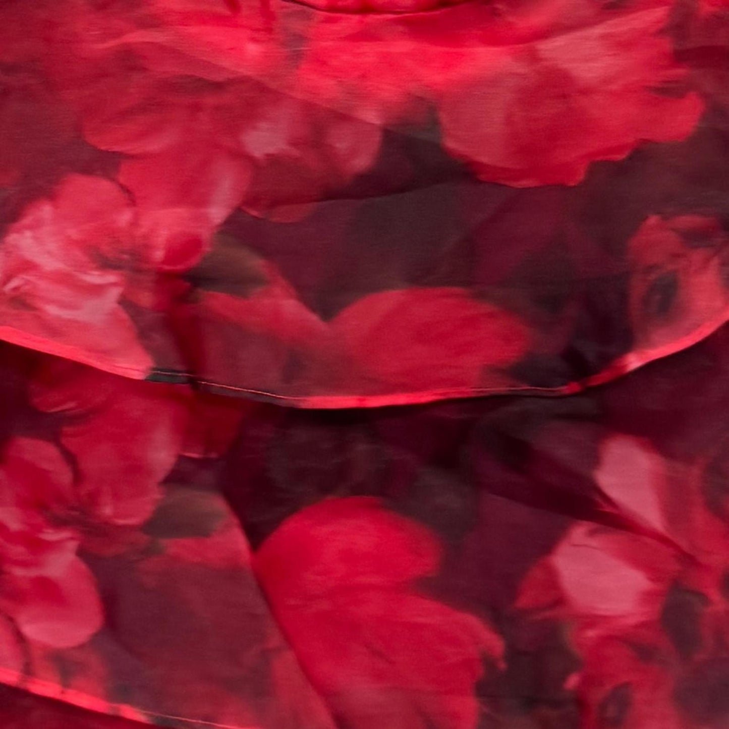 BCX Elegant Red Floral Tiered Dress