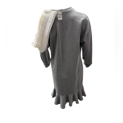 CQbyCQ Gray Ruffle Hem Sweater Dress