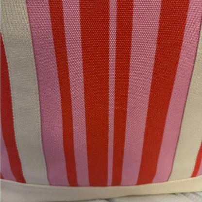 Aqua Bloomingdale Exclusive Striped Red and Pink Tote Bag