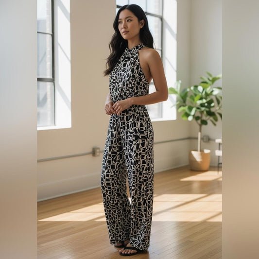 Vince Camuto Chic Black and White Jumpsuit