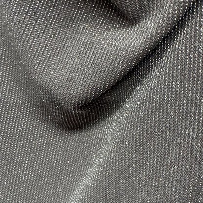Betsy & Adam Shimmering Silver Draped Dress