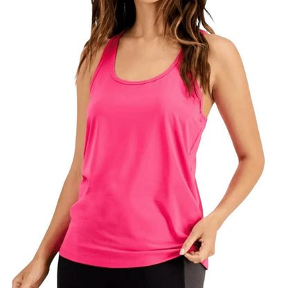 Ideology Women's Pink razor tie back Tank Top