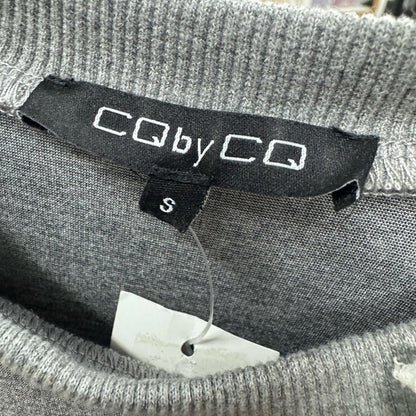 CQbyCQ Gray Ruffle Hem Sweater Dress