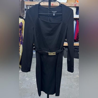 Halston Heritage Black Long Sleeve Dress