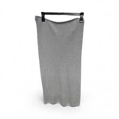 Vince Camuto metallic silver Maxi Skirt