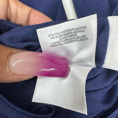 Kasper Elegant Blue Sleeveless Dress