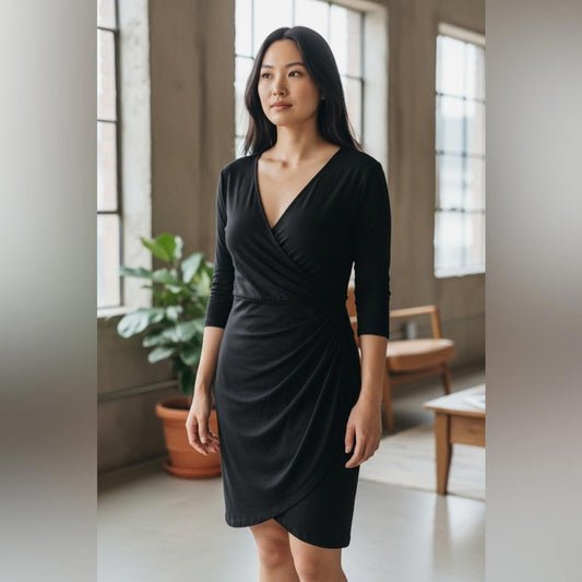 24seven Chic Black Long Sleeve Dress